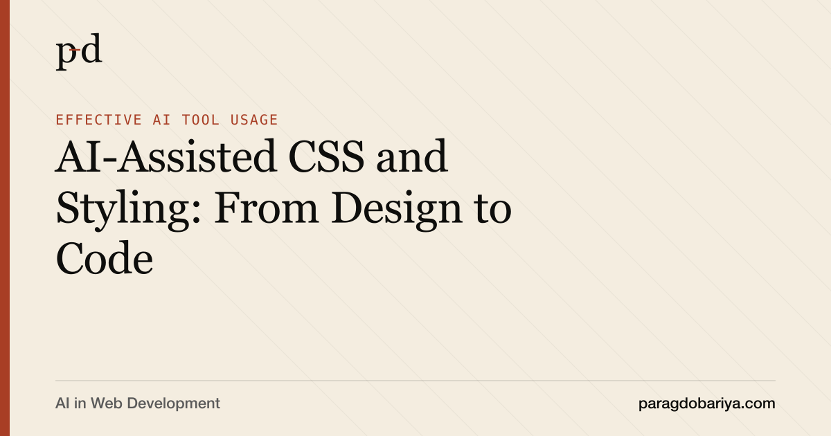 AI-Assisted CSS and Styling: From Design to Code