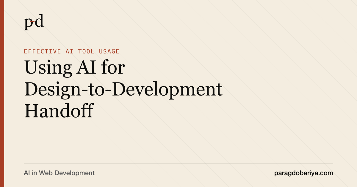 Using AI for Design-to-Development Handoff