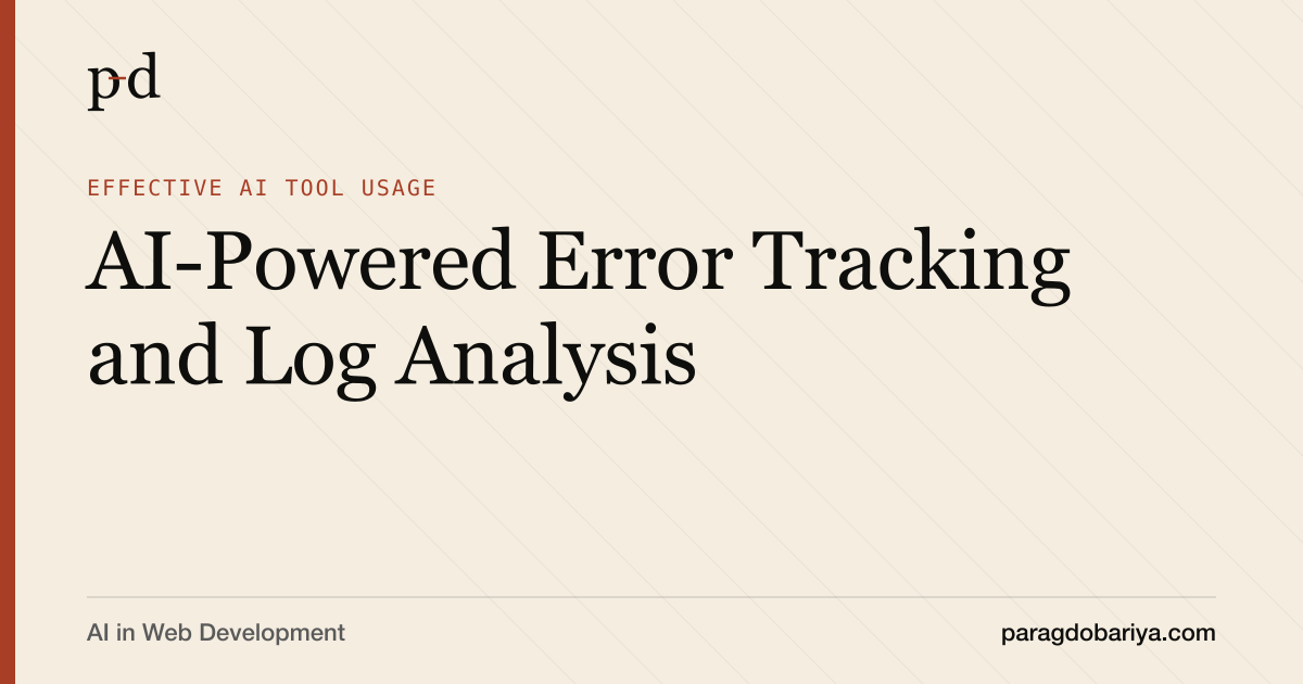AI-Powered Error Tracking and Log Analysis