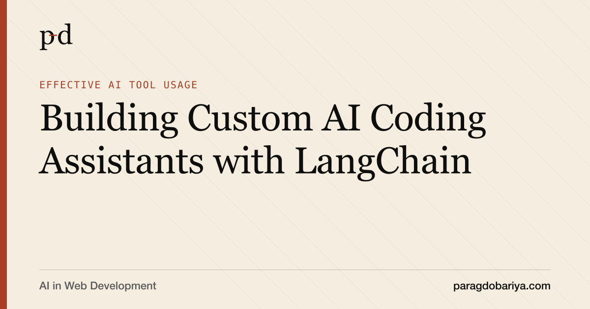 Building Custom AI Coding Assistants with LangChain
